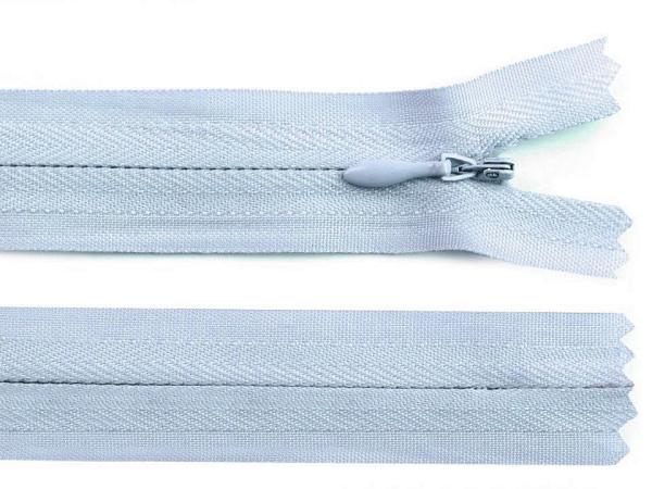 Reißverschluss Nahtverdeckt 20 cm, Eisblau
